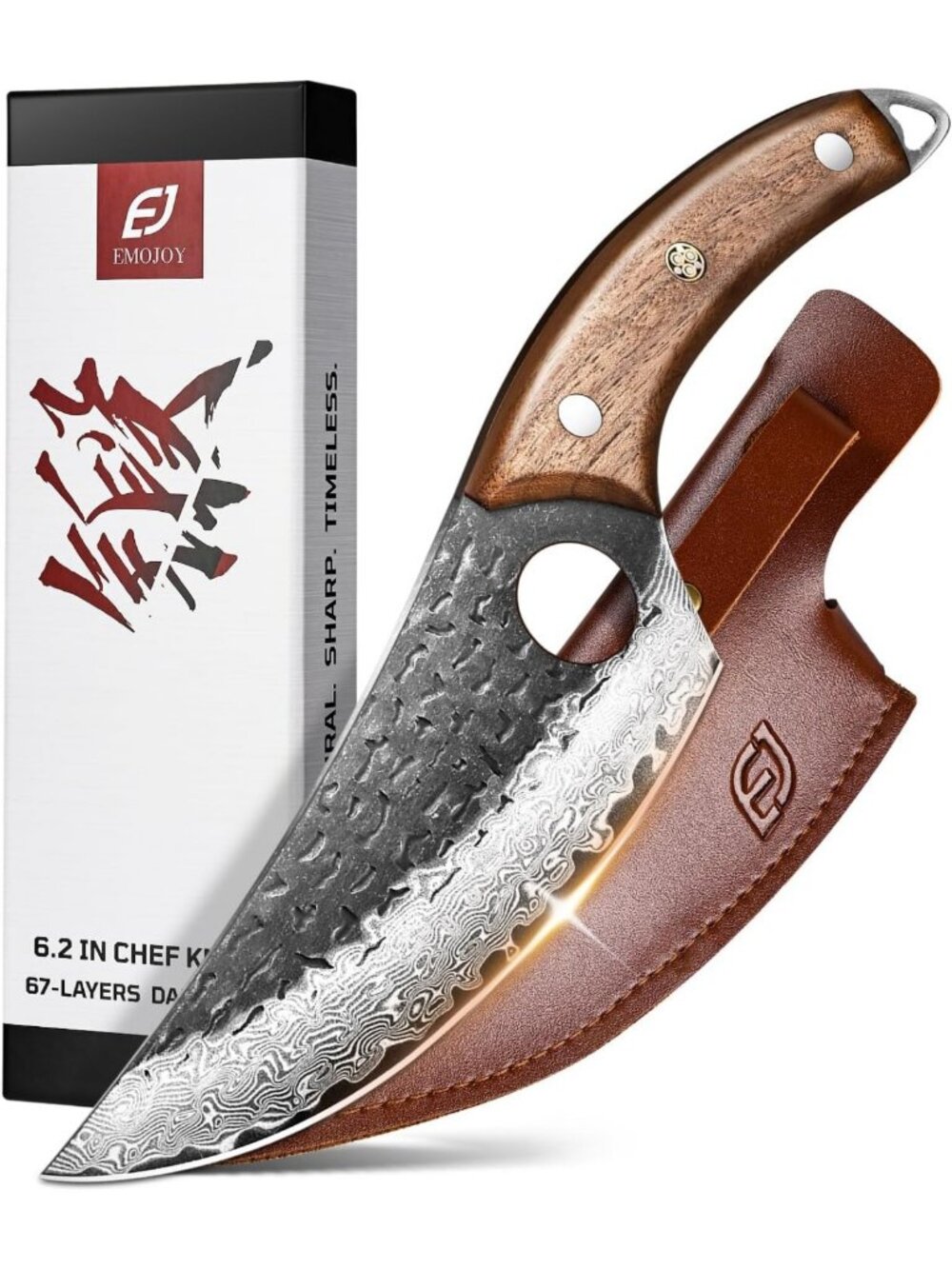 Premium 6.3" Damascus Chef Knife - 67-Layer Japanese Steel, Walnut Handle
